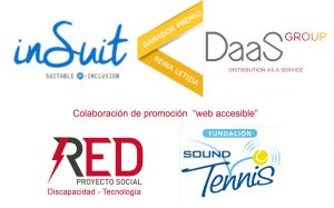 InSuit Premio Reina Letizia. colaboran en la promoción de la web accesible RED Proyecto Social y la Fundación .Sound Tennis