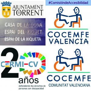 Cartel Ayuntamiento de TORRENTE CERMI CV COCEMFE CV y Comisión de Accesibilidad de COCEMFE Valencia